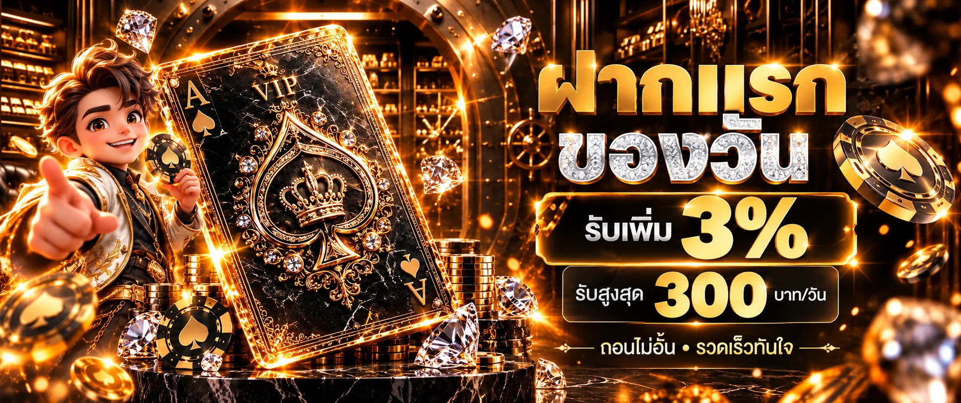 แบนเนอร์ฝากแรกและการจัดงบ ALLSTARNEW
